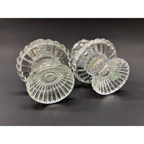 PartyLite Crystal Candle Holder Pair, Retired VTG Votive, Tealight or Tapers. - Picture 3 of 7